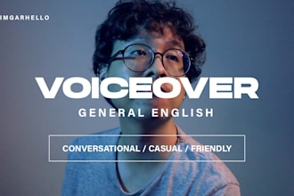 record quality english friendly male voice overs
