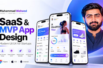 design mobile app UI UX in figma for saas and startup mvp