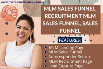 build MLM sales funnel, recruitment MLM sales funnel, marketing sales funnel