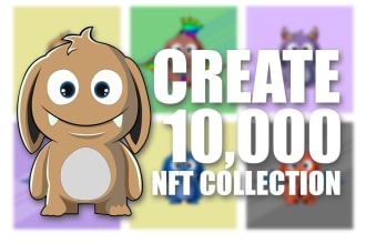 design unique nft art and generate a full collection with metadata