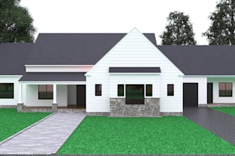 design 3d exterior model, interior design and rendering