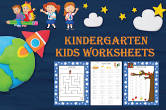 design kindergarten custom worksheets for kids