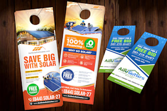 do awesome door hanger design in 24 hrs