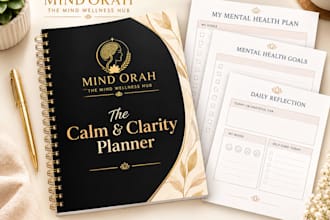 create a customizable mental wellness journal or planner