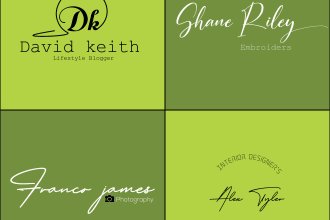 design signature logo and social media kit