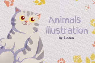 create cute animal character, cartoon mascot