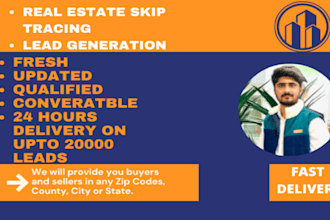 provide bulk skip tracing and real estate leads generation