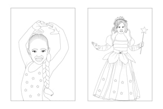 make cute colouring book pages for children and kids