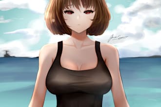 anime style drawing commission