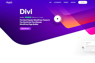 create an elegant wordpess website with divi theme