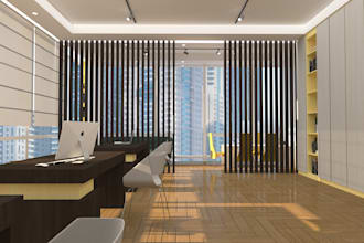 design and render 3d interior for your office