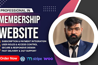 create wordpress membership website or subscription website