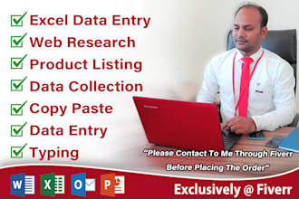 do copy paste, data entry, excel entry, product listing