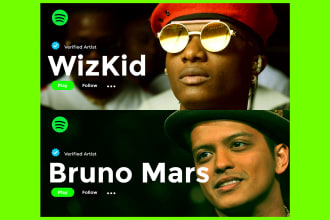 design an attractive spotify banner for artist profile