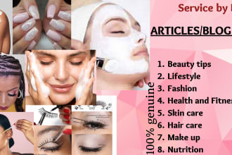 write your beauty, skincare, hair care, lifestyle articles