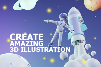 create 3d illustrations for your website item