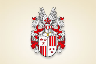 do custom coat of arms, family crest, heraldic logo