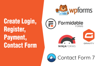 design or fix popup, login, register, gravity, ninja, wpform