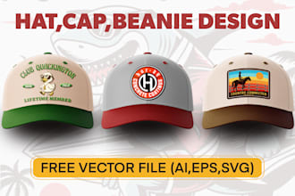 create custom hat and cap designs with unique logo patch