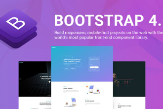 design HTML, CSS, and bootstrap website in 1 day
