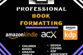 format and publish your book on kindle KDP amazon
