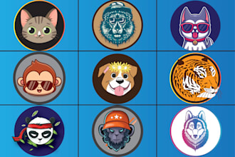 professional meme crypto cryptocurrency animal logo for coin