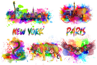 do trendy t shirt designs, watercolor t shirts