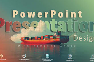 design powerpoint presentation for investor pitch deck, business  template