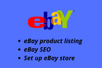 做ebay产品列表，ebay SEO，并建立ebay商店