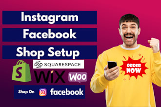 build wix website shop on instagram and facebook