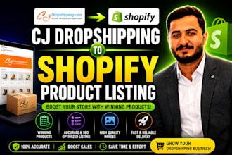 list your cj dropshipping products to shopify store