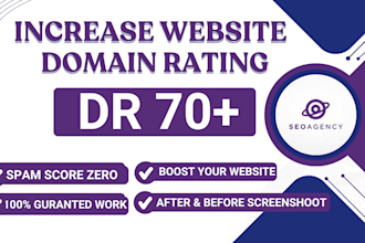 increase your website domain rating to ahrefs by dr70 with 2 months guaranteed