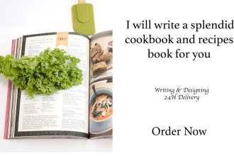 write a splendid cookbook and recipes book for you