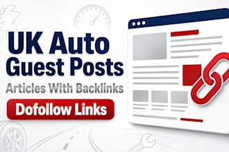 write and publish automotive blog guest posts with UK backlinks