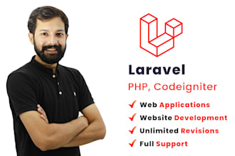 develop website using php, laravel, codeigniter