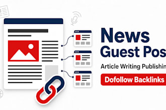 write and publish news blog guest post with SEO backlink services