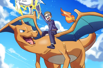 create unique pokemon card illustration