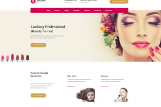design hair extension, beauty salon, skincare website for your business