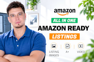 design amazon listing images and video, a plus content, infographics