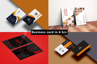 do professional luxury business card design in 6 hours