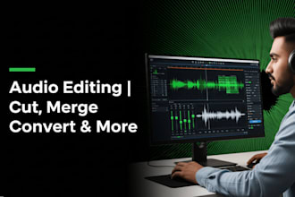 edit, cut, merge, split, sync, convert, loop audio, and change voice