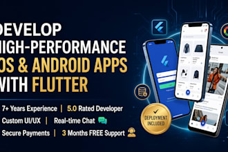 be your expert flutter mobile app developer for ios and android