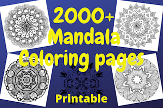 give you 2000 floral mandala coloring pages and bonus