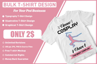 do typography illustrative and graphic bulk t shirts design