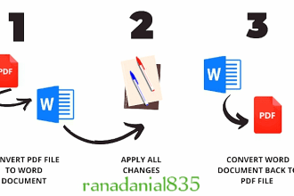 convert PDF to word or PDF to doc within 1 hour