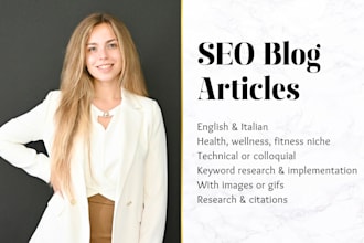 write health and wellness SEO blogs and articles