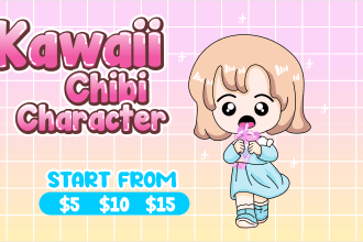 draw your picture to be kawaii character sticker