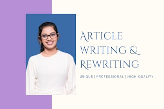 write or rewrite your article within 24 hours