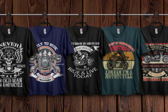 do custom vintage biker or bike rider t shirt design
