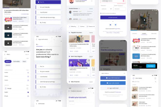 do online learning course app design UI UX for mobile app